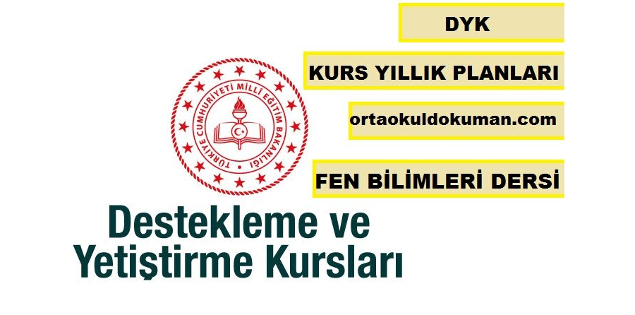 8.Sınıf Fen Bilimleri Kurs Planları 2021-2022 DYK