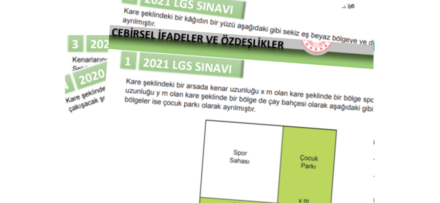 Cebirsel İfadeler ve Özdeşlikler Çıkmış LGS Soruları